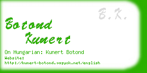 botond kunert business card